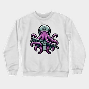 Tactical Octopus Adventure Tee: Where Intelligence Meets Style Crewneck Sweatshirt